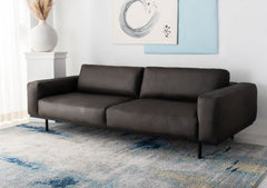 Safavieh Elyssa Leather Sofa - Graphite