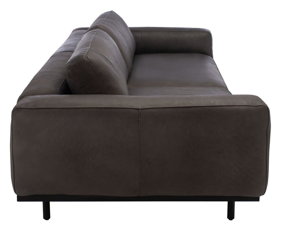 Safavieh Elyssa Leather Sofa - Graphite | Sofas | Modishstore - 4