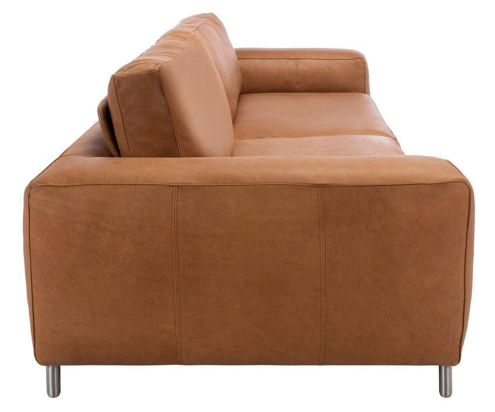 Safavieh Roderigo Leather Sofa - Camel | Sofas | Modishstore - 4