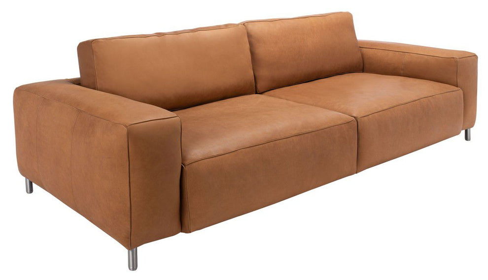 Safavieh Roderigo Leather Sofa - Camel | Sofas | Modishstore - 3