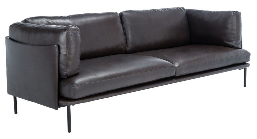 Safavieh Harriet Leather Sofa - Graphite | Sofas | Modishstore - 3