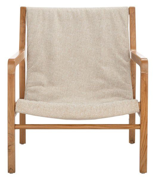 Safavieh Osmond Linen Sling Chair - Sand | Accent Chairs | Modishstore - 2