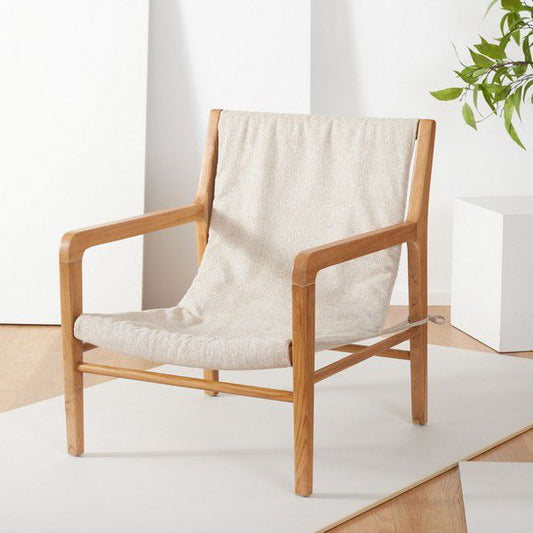 Safavieh Osmond Linen Sling Chair - Sand | Accent Chairs | Modishstore