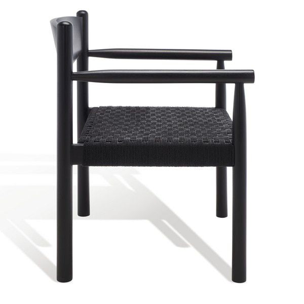 Safavieh Adalee Danish Rope Accent Chai - Black | Accent Chairs | Modishstore - 4