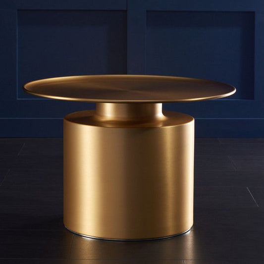 Safavieh Darryl Round Metal Coffee Table - Antique Brass | Accent Tables | Modishstore