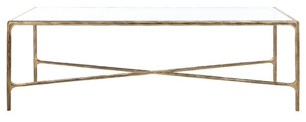 Safavieh Jessa Rectangle Coffee Table - Brass | Coffee Tables | Modishstore - 2