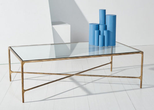 Safavieh Jessa Rectangle Coffee Table - Brass | Coffee Tables | Modishstore