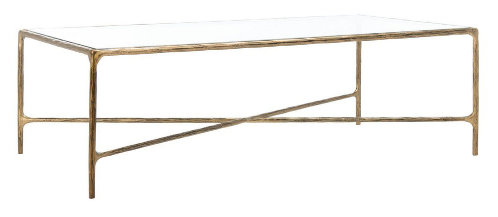 Safavieh Jessa Rectangle Coffee Table - Brass | Coffee Tables | Modishstore - 3