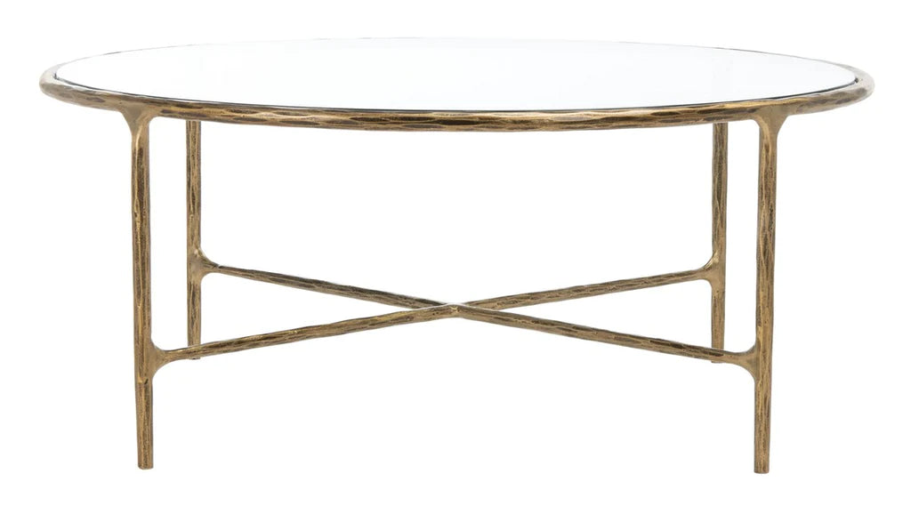 Safavieh Jessa Round Metal Coffee Table - Brass | Coffee Tables | Modishstore - 5