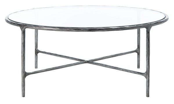 Safavieh Jessa Round Metal Coffee Table - Silver | Coffee Tables | Modishstore - 2