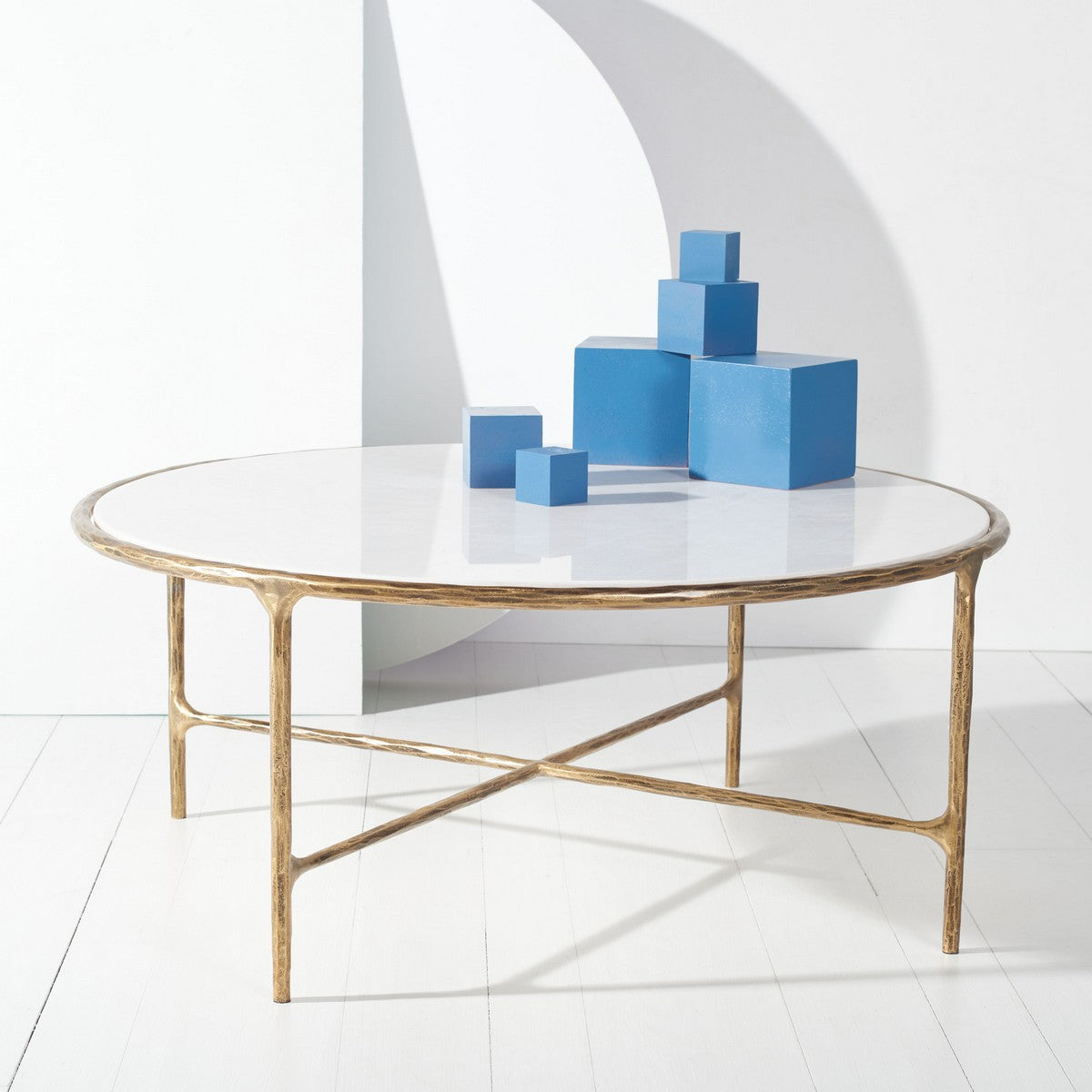 Safavieh Jessa Round Metal Coffee Table | Coffee Tables | Modishstore