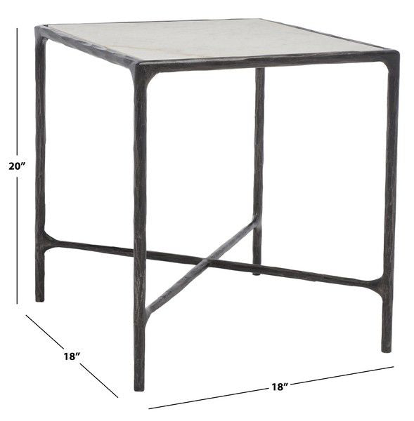 Safavieh Jessa Metal Square End Table - Black | Accent Tables | Modishstore - 3