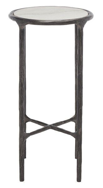 Safavieh Jessa Metal Tall Rd End Table - Black | Accent Tables | Modishstore - 2