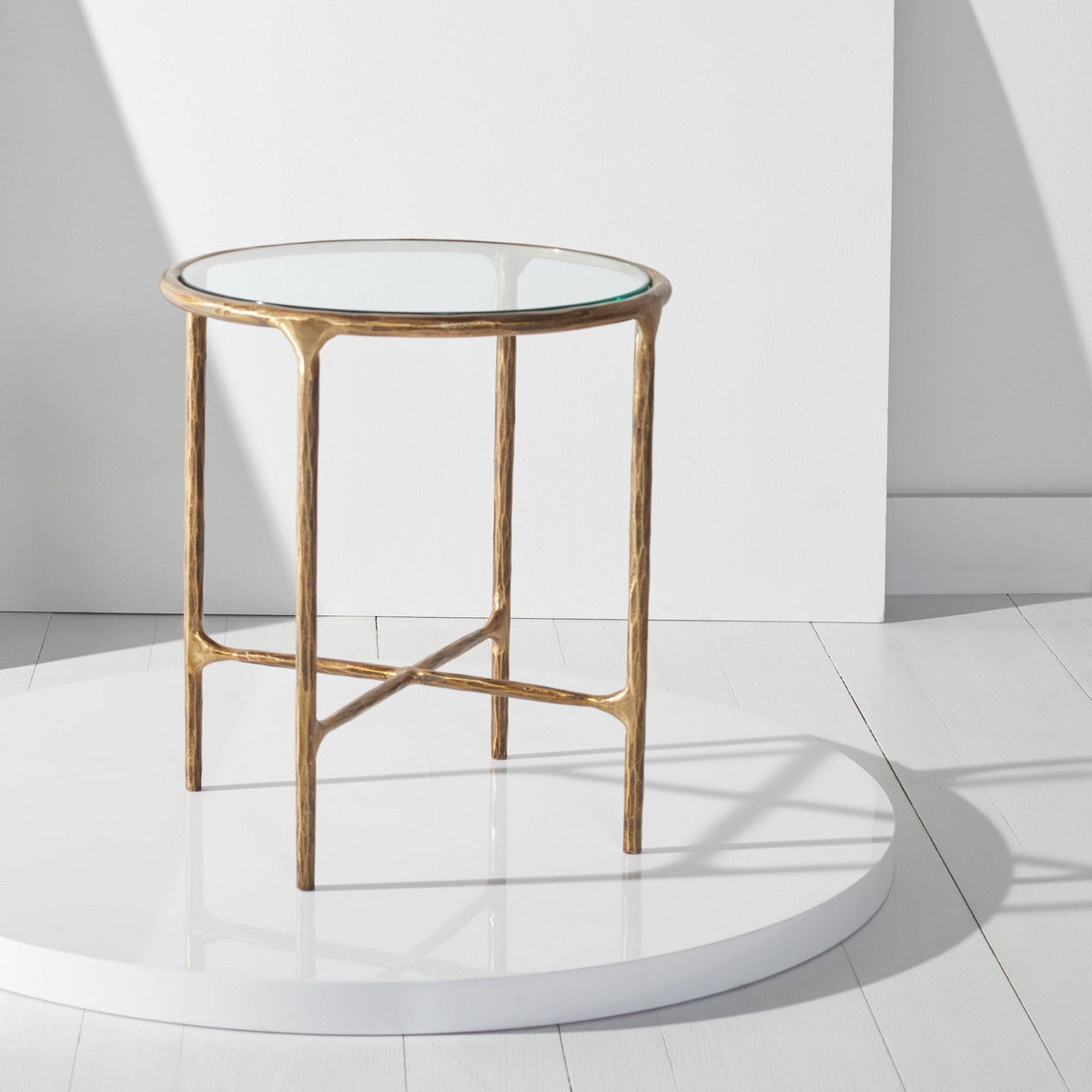 Safavieh Jessa Metal Round End Table | End Tables | Modishstore