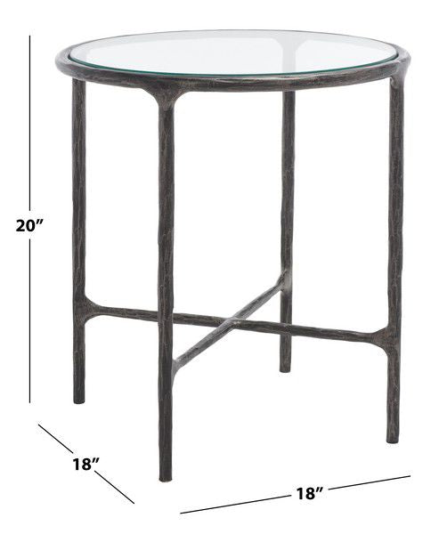 Safavieh Jessa Metal Round End Table - Black | Accent Tables | Modishstore - 3
