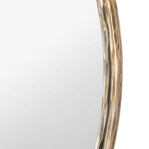 Safavieh Renee Round Metal Mirror - Brass | Mirrors | Modishstore - 4