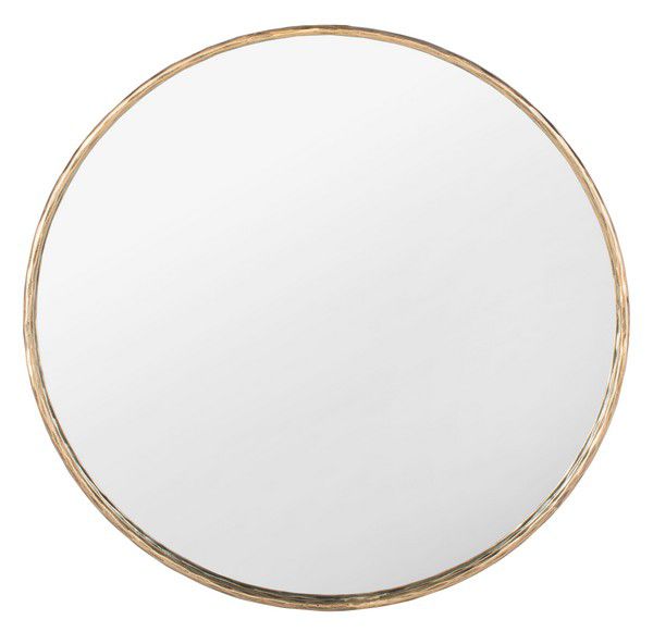 Safavieh Renee Round Metal Mirror - Brass | Mirrors | Modishstore - 2