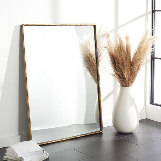 Safavieh Trish Large Rectangle Mirror - Brass | Mirrors | Modishstore
