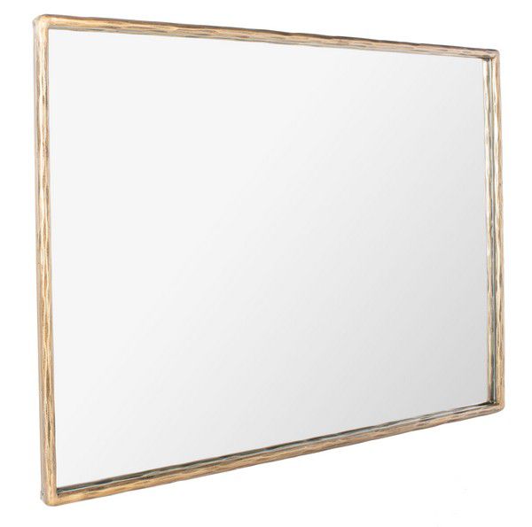 Safavieh Trish Small Rectangle Mirror - Brass | Mirrors | Modishstore - 2