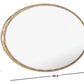 Safavieh Jebediah Oval Metal Mirror - Brass | Mirrors | Modishstore - 3