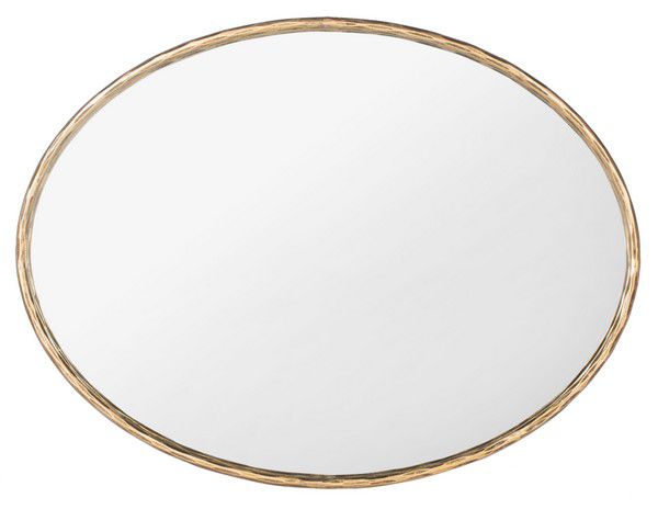 Safavieh Jebediah Oval Metal Mirror - Brass | Mirrors | Modishstore - 2