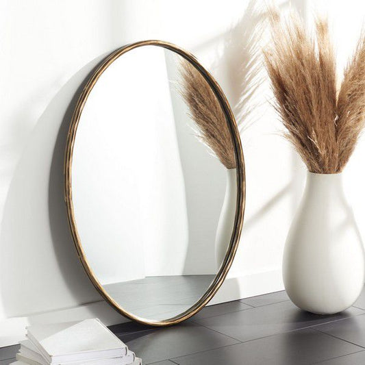 Safavieh Jebediah Oval Metal Mirror - Brass | Mirrors | Modishstore