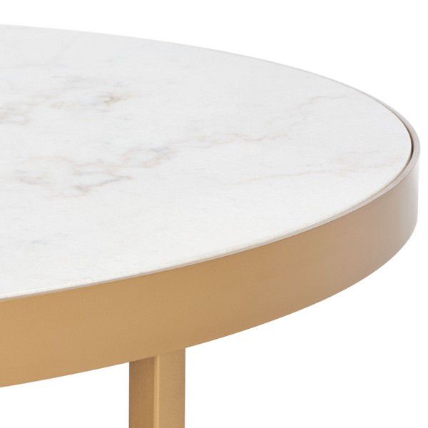Safavieh Caralyn Rd Marble Coffee Table - White | Coffee Tables | Modishstore - 4