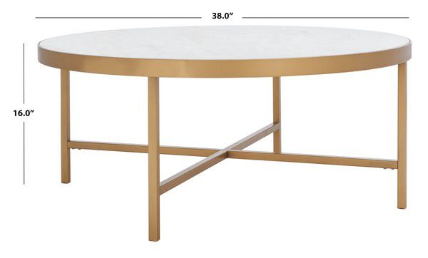 Safavieh Caralyn Rd Marble Coffee Table - White | Coffee Tables | Modishstore - 3
