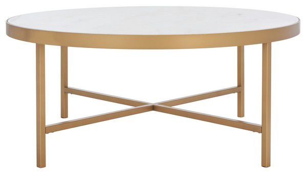 Safavieh Caralyn Rd Marble Coffee Table - White | Coffee Tables | Modishstore - 2
