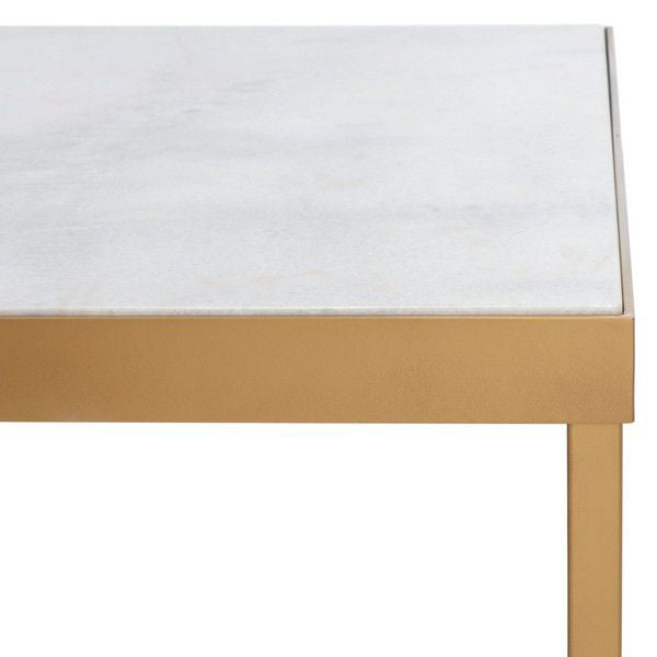 Safavieh Caralyn Rect Marble Coffee Tab - White | Coffee Tables | Modishstore - 4
