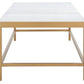 Safavieh Caralyn Rect Marble Coffee Tab - White | Coffee Tables | Modishstore - 5