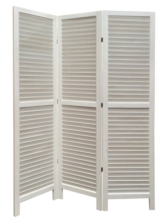 Screen Gems Shutter Screen - White | Room Divider | Modishstore