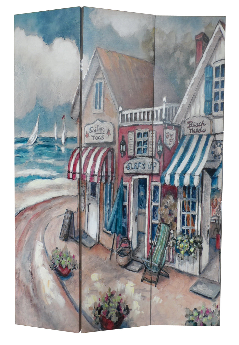 Screen Gems Seaside Town Screen - SG-246 | Room Divider | Modishstore-2