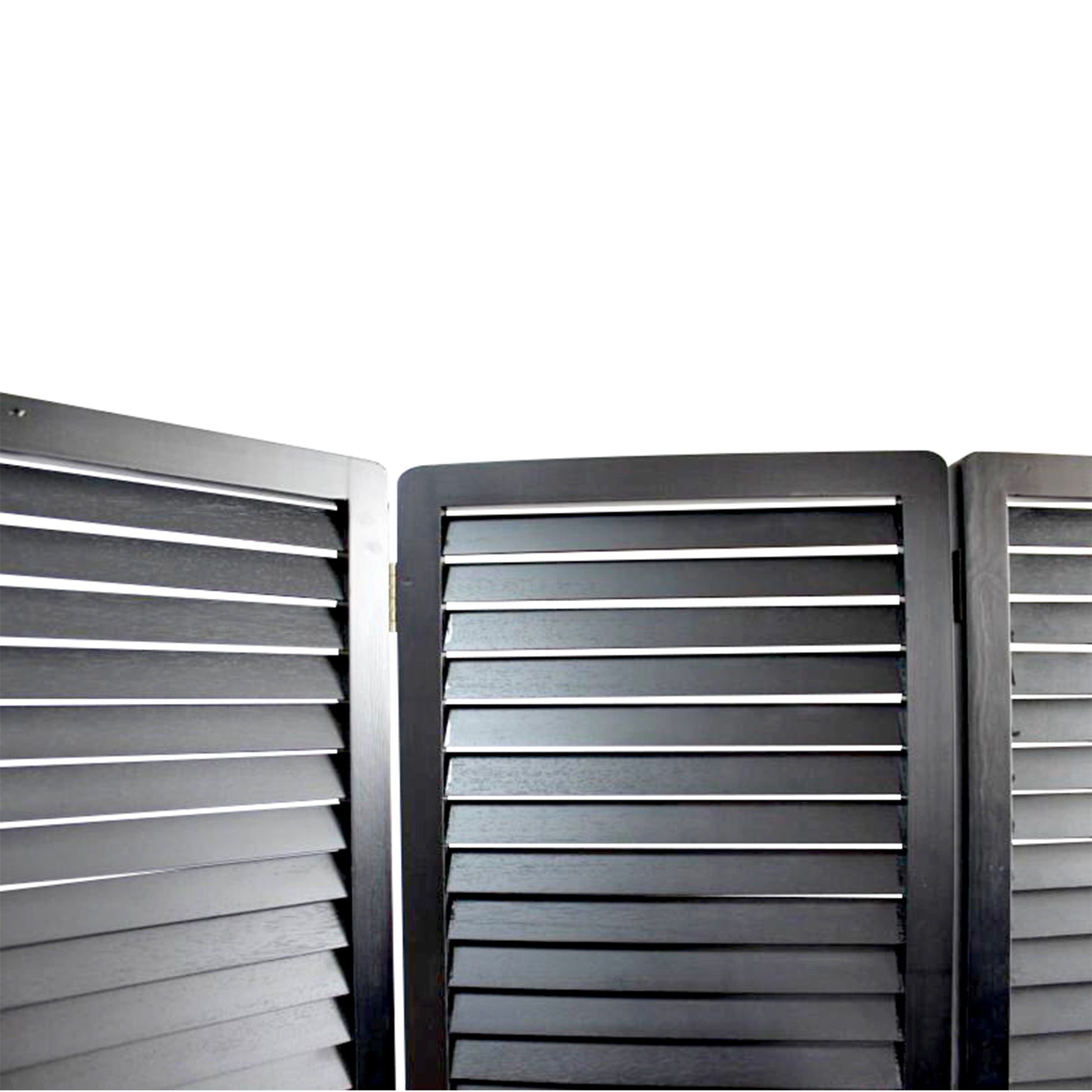 Screen Gems Louvertie Screen - Black | Room Divider | Modishstore-2