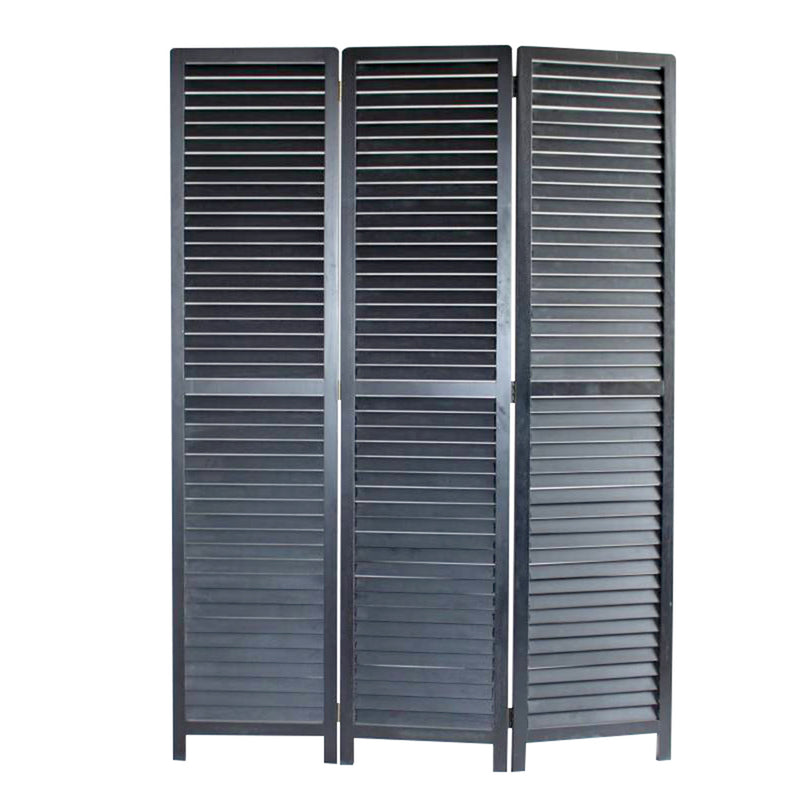 Screen Gems Louvertie Screen - Black | Room Divider | Modishstore