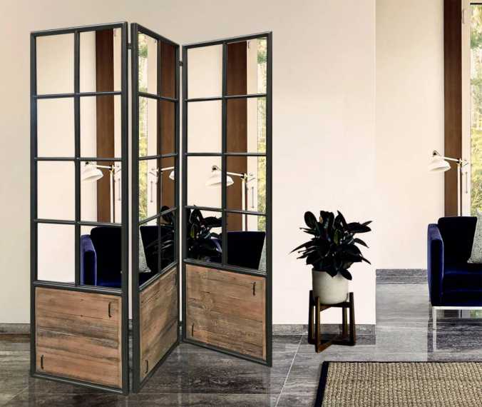 Screen Gems Ferro Mirror Screen SG-355 | Room Divider | Modishstore