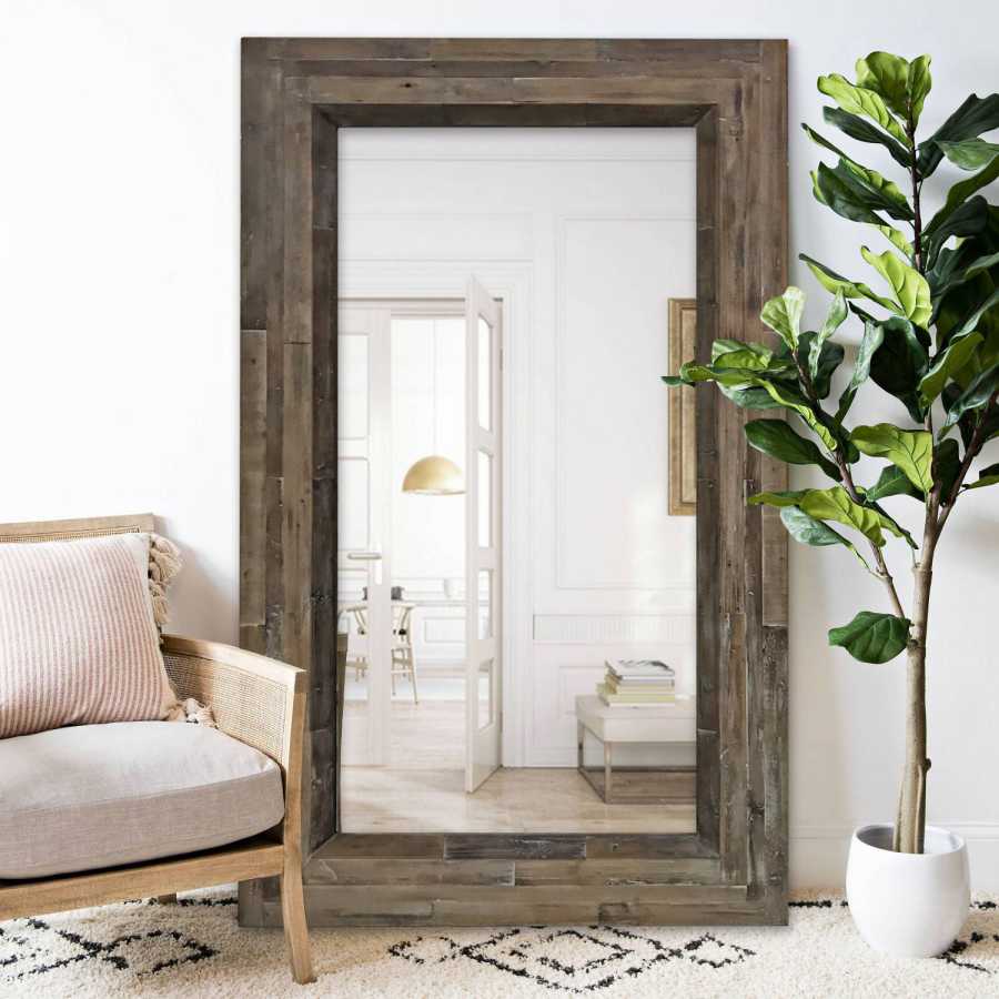 Screen Gems Asher Leaning Wood Mirror 84" x 49" SG19A203 | Mirror | Modishstore