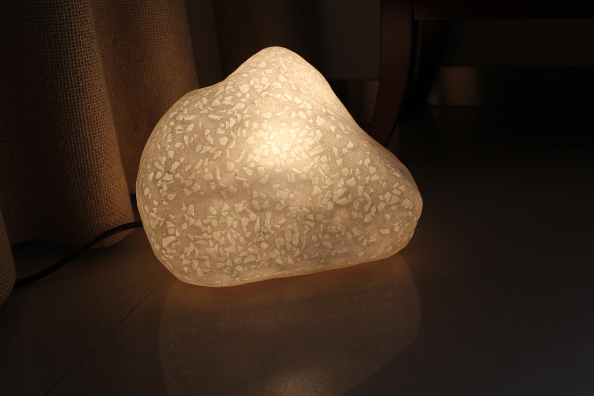 Screen Gems Sandstone Polished Stone With Outdoor Light W/Glass Pieces - SGS3738LO | Outdoor Lights | Modishstore