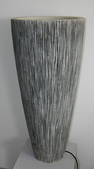 Screen Gems Sandstone Ribbed Finish, Long Conical Planter With Light - SGS3778LO