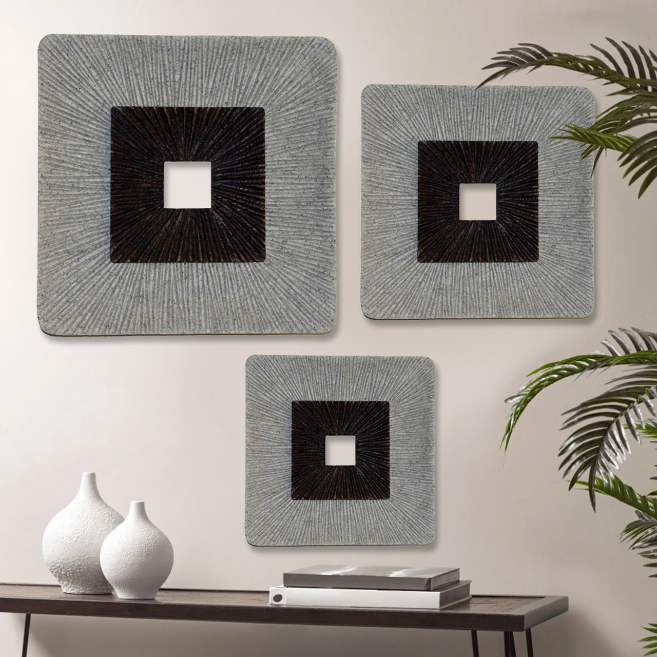 Screen Gems Enclave Square Wall Art - Ribbed Finish | Wall Decor | Modishstore-3