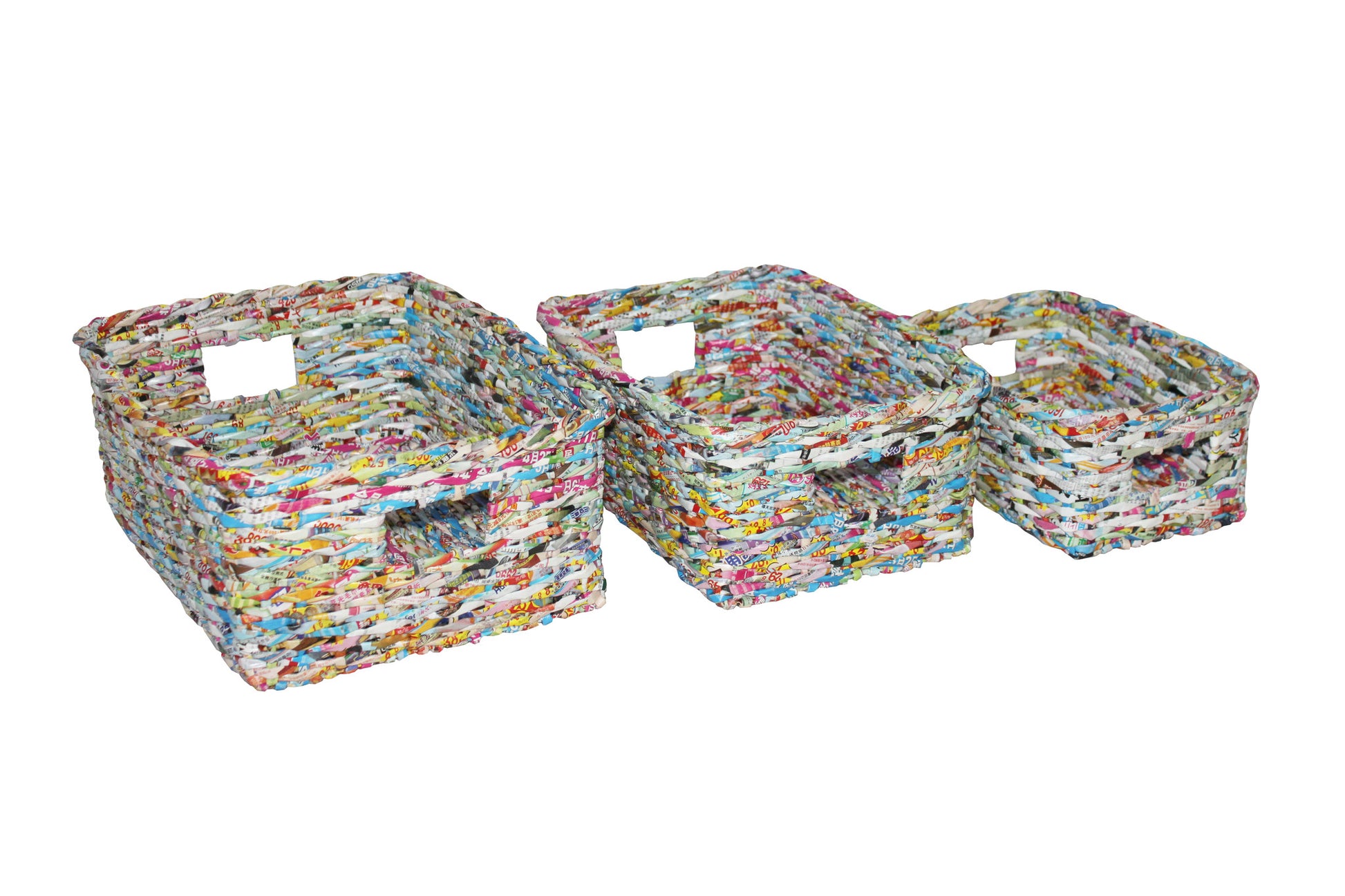 Screen Gems S/3 Recycle Wastebin - SGT35 | Bins, Baskets & Buckets | Modishstore