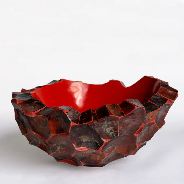 Chisel Bowl, Red Shell By Gold Leaf Design Group | Decorative Bowls | Modishstore - 2