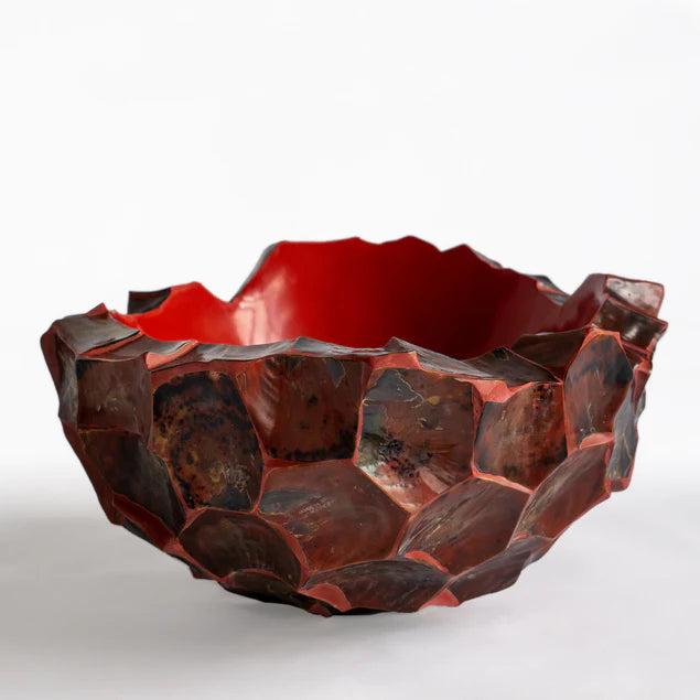 Chisel Bowl, Red Shell By Gold Leaf Design Group | Decorative Bowls | Modishstore - 3
