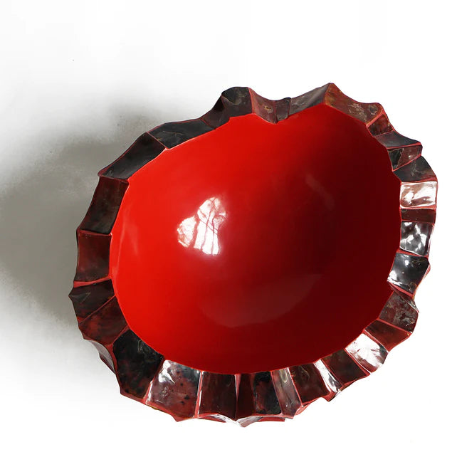 Chisel Bowl, Red Shell By Gold Leaf Design Group | Decorative Bowls | Modishstore - 7