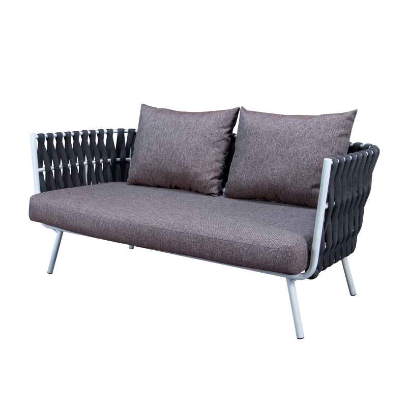LeisureMod Spencer Modern Outdoor Rope Loveseat With Cushions | Outdoor Sofas, Loveseats & Sectionals | Modishstore