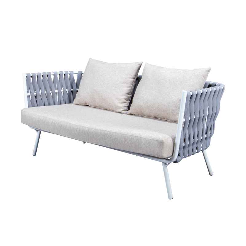 LeisureMod Spencer Modern Outdoor Rope Loveseat With Cushions | Outdoor Sofas, Loveseats & Sectionals | Modishstore - 21