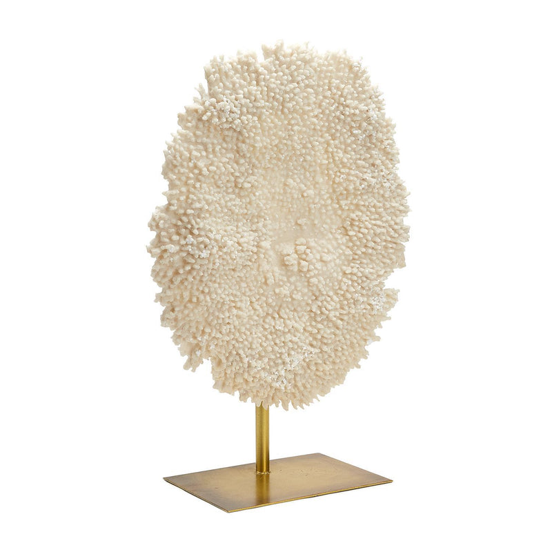 26 1/2" Whte Poly Coral Sculp. Resin/Iron By Tozai Home | Sculptures | Modishstore