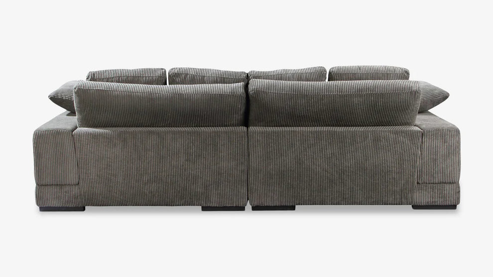 Plush Reversible Deep Seat Sectional Sofa By Modholic | Sectional | Modishstore - 2