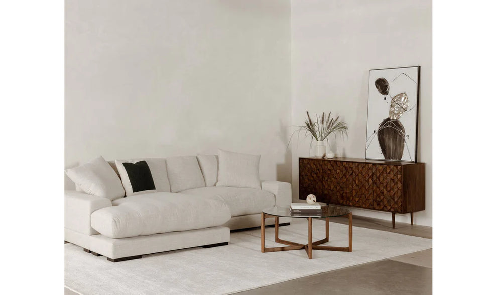 Plush Reversible Deep Seat Sectional Sofa By Modholic | Sectional | Modishstore