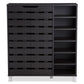 Baxton Studio Shirley Modern and Contemporary Dark Brown Wood 2-Door Shoe Cabinet with Open Shelves | Modishstore | Cabinets